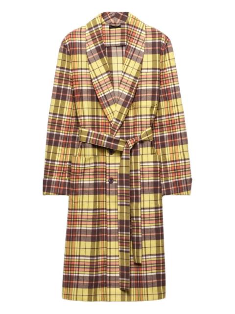 plaid trench coat
