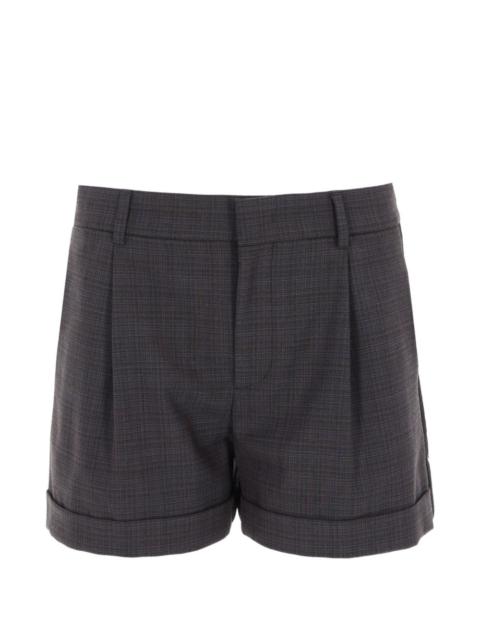 cuffed pleated shorts