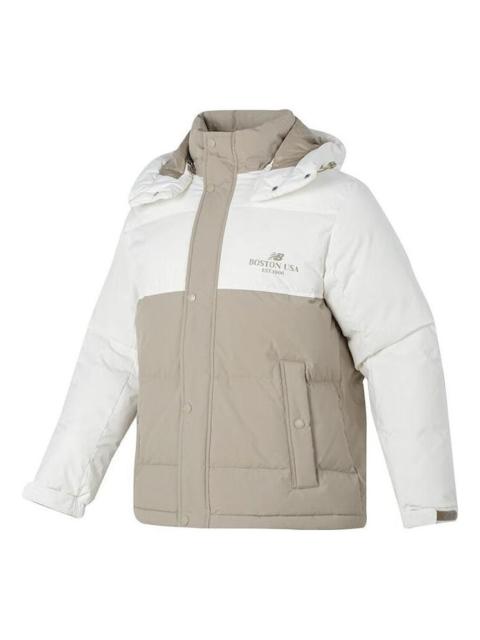 New Balance Windproof Down Jacket 'White Beige' AMJ34301-CIC