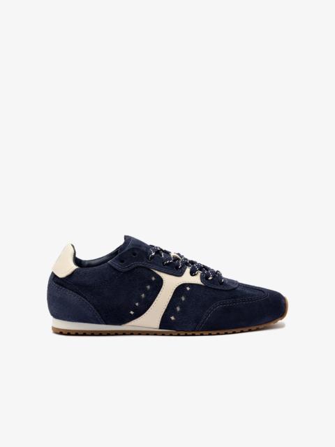 Stella Sneaker In Navy Suede and Ivory Leather