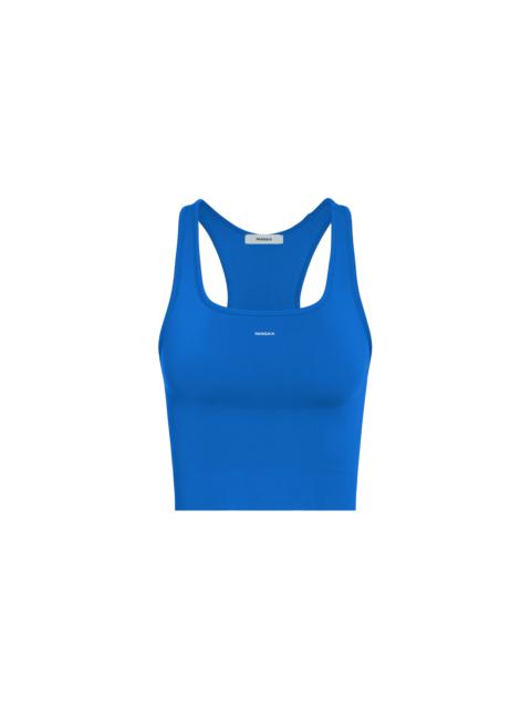 Womens Plant-Stretch Compressive Ribbed Tank Top - Gaia Blue