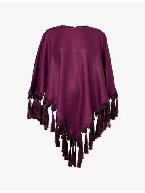 Gloria Tassel Linen Kaftan