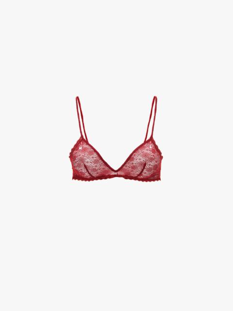 Lace Bra In Poppy Red