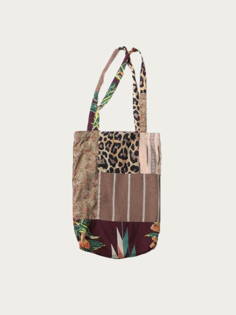 Patchwork NOVEL Tote Bag - Brown