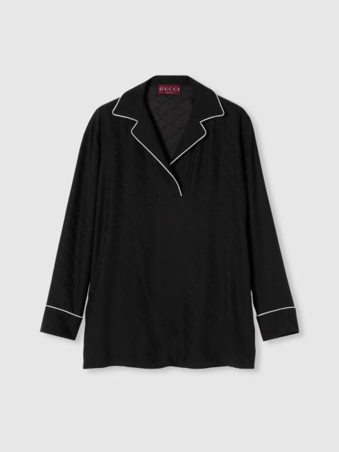 Horsebit silk jacquard T-shirt