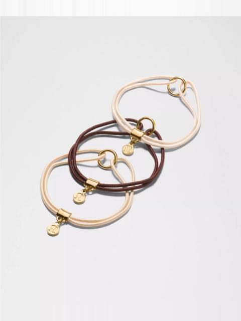 Logo Charm Hair Ties *3 Pack