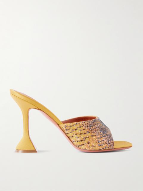 Lupita Crystal-embellished Printed Leather Sandals