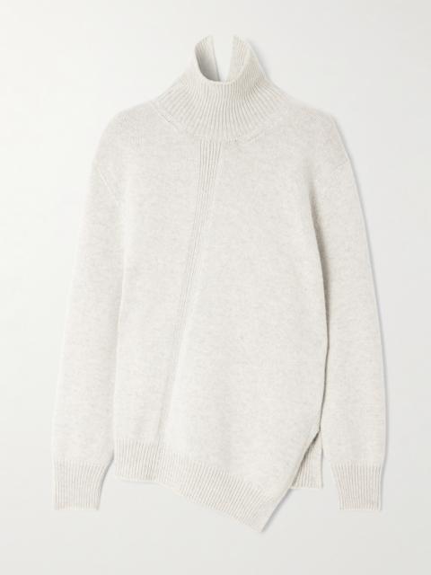 Asymmetric Alpaca And Wool-blend Turtleneck Sweater