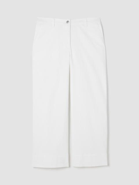 Garment-Dyed Organic Cotton Denim Wide-Leg Jean