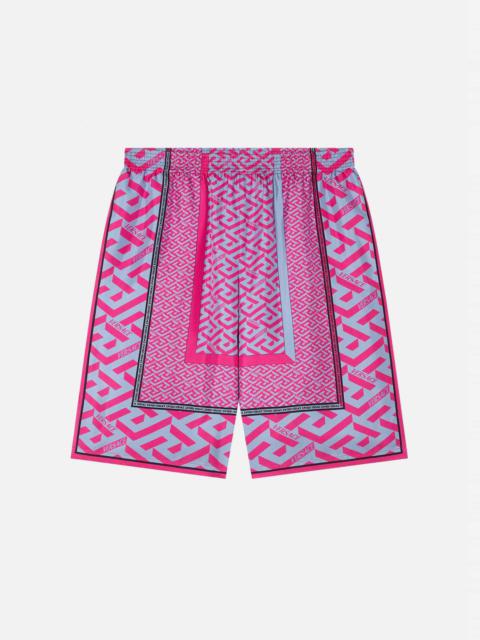 La Greca Silk Shorts