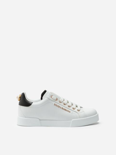 Calfskin nappa Portofino sneakers with lettering