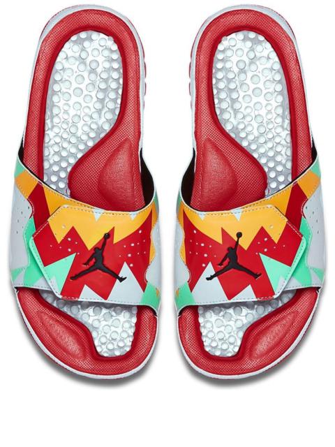 Air Jordan Hydro 7 Retro Soft Sole Cozy Sports Slippers Gray Red Orange 'White' 705467-105