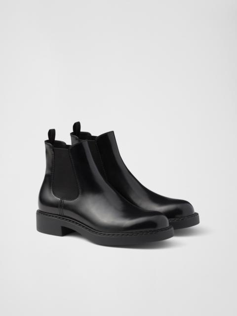 Brushed leather Chelsea boots