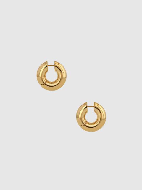 Small Bold Link Hoops - Gold