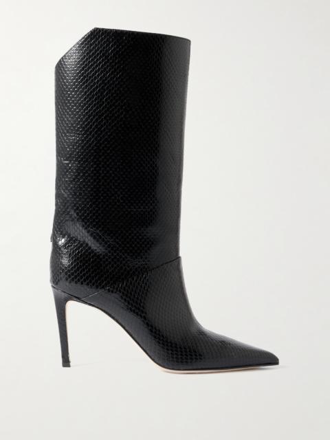 Beren 85 Snake-effect Leather Boots