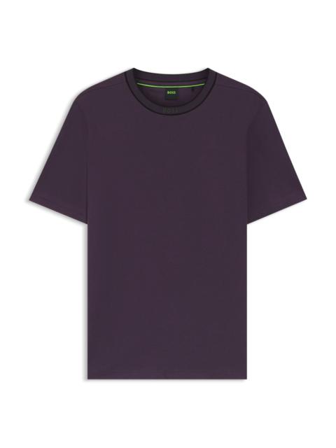 COTTON-JERSEY T-SHIRT WITH LOGO COLLAR