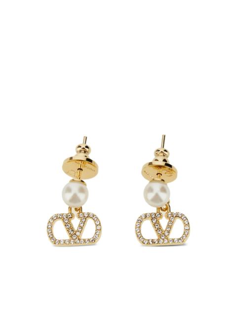 VLongo Signature pearl crystal earrings