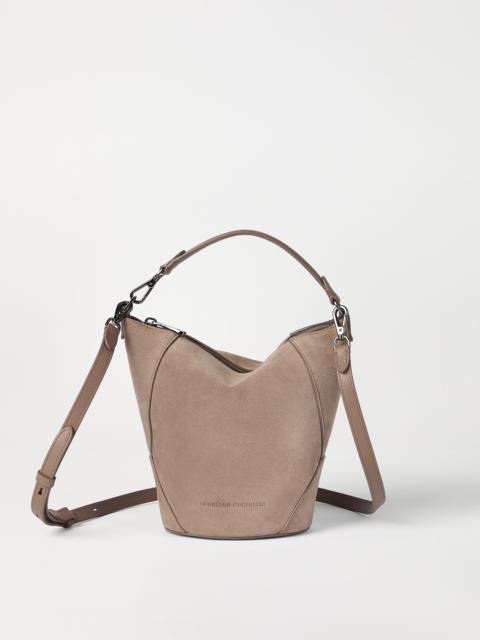 BC Duo bucket bag in suede with monili