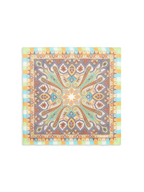 floral-print handkerchief