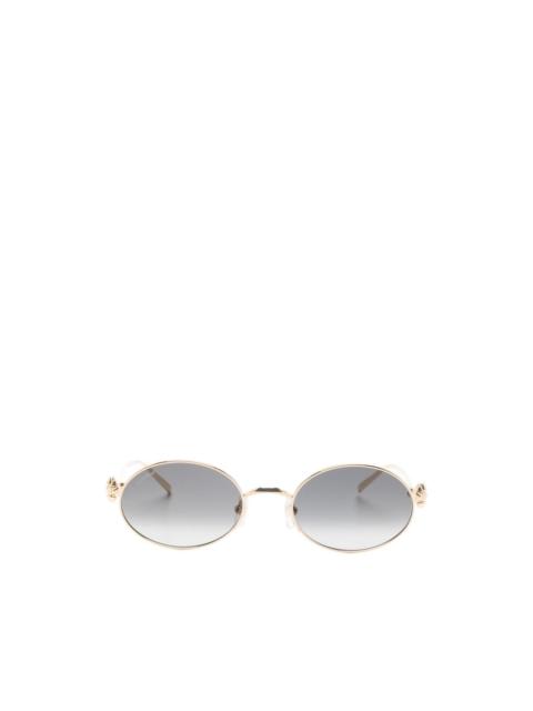 oval-frame sunglasses