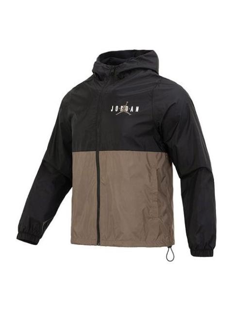Air Jordan Esstenials HBR Woven Jacket 'Black Brown'  DV7651-010