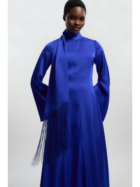 Cowl Neck Drape Woven Maxi Dress