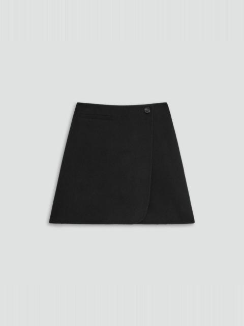 Wrap Skirt in Double-Face Wool-Cashmere