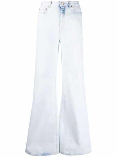 high-waist wide-leg jeans