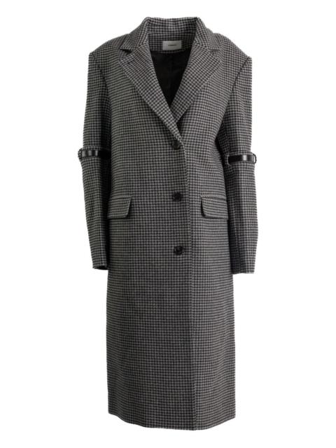 houndstooth strap coat