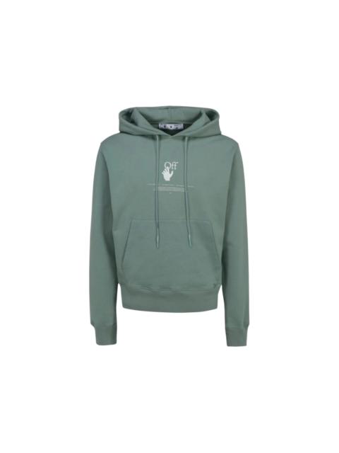 OFF-WHITE Graffiti Logo Hoodie Green