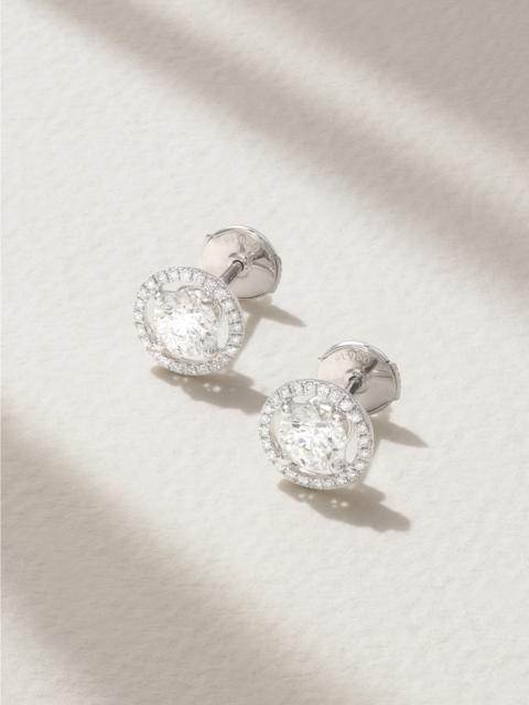 Aura Solitaire Platinum Diamond Earrings