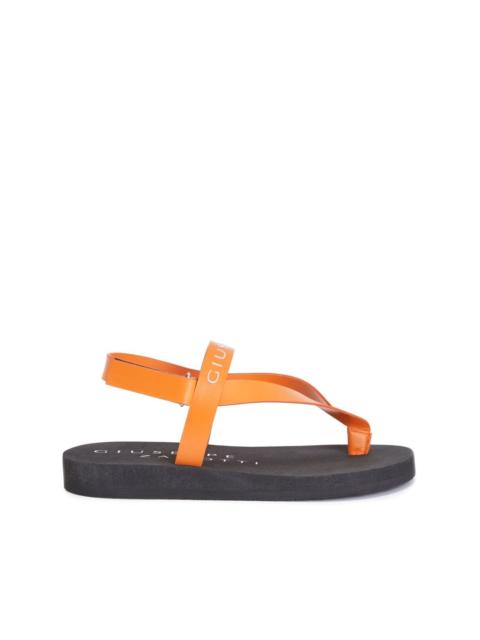 Khais logo-embossed leather sandals