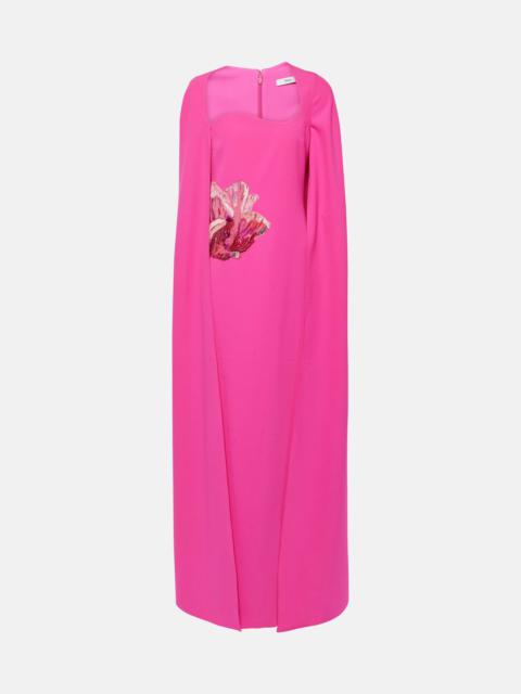 Mattia caped embellished gown