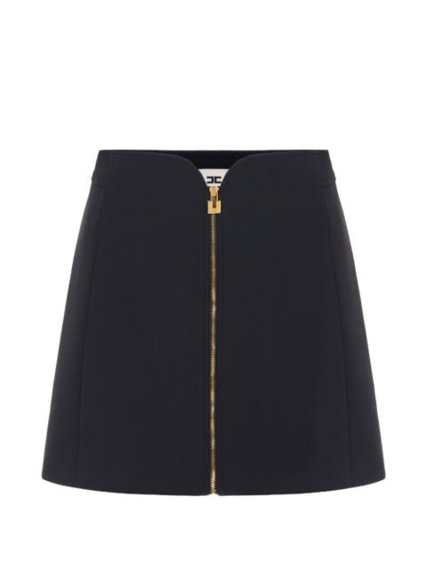 zip mini skirt