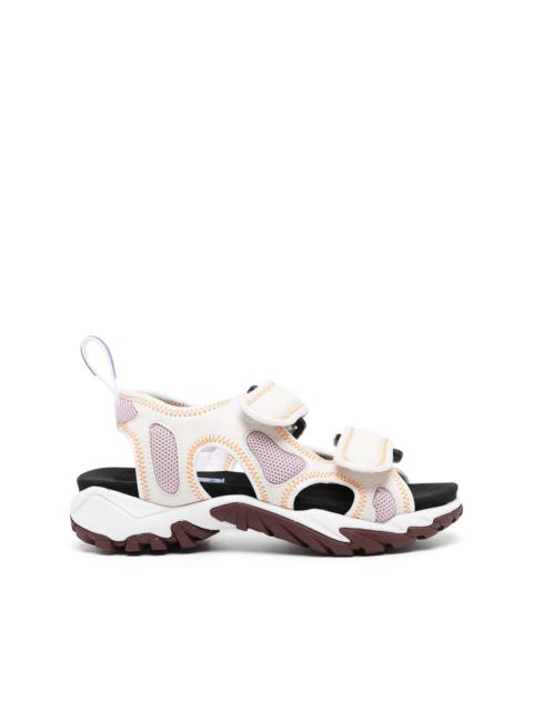 panelled touch-strap sandals