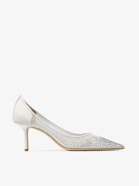 Love 65
White Mesh Pumps with Dégradé Crystals