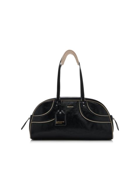Large Leather Bowling Bag black