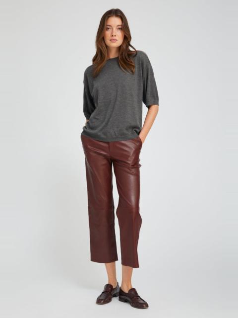 PINOT LEATHER CROPPED TROUSERS