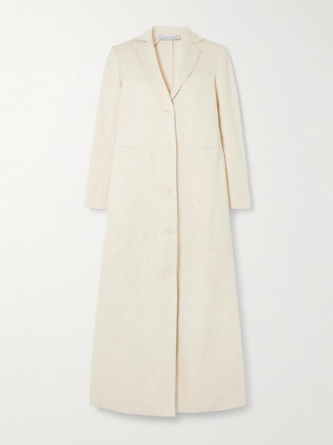Nouf Cotton-blend Moire Coat