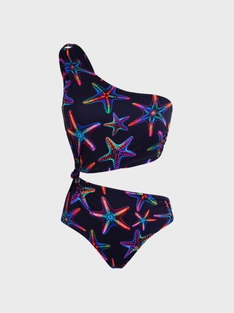 Women Assymetric Bikini One-piece Swimsuit Disco Stars