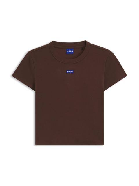 LOGO-BADGE SLIM-FIT T-SHIRT IN STRETCH COTTON