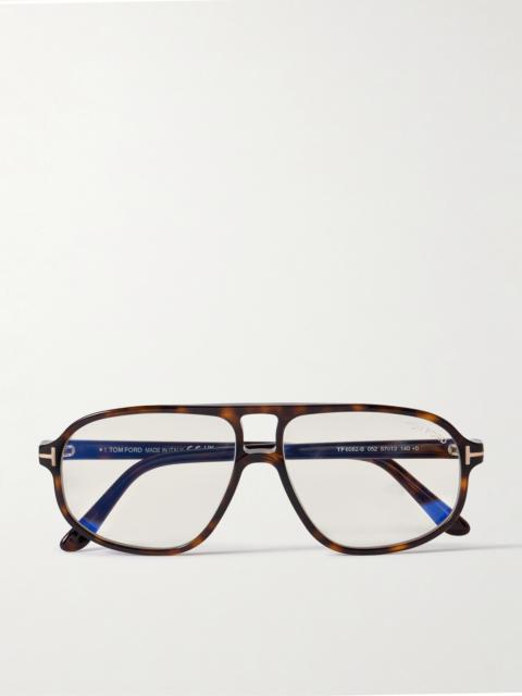 Aviator-style Tortoiseshell Acetate Optical Glasses