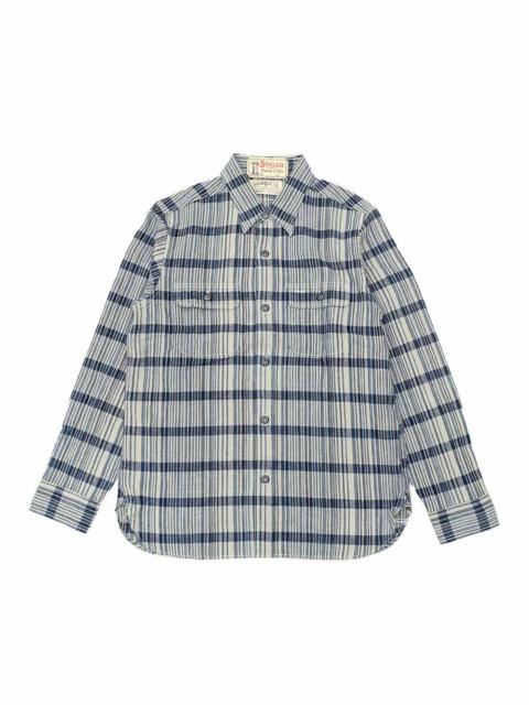 FICTION ROMANCE 5oz. INDIGO PLAID WORK SHIRT - SC29591