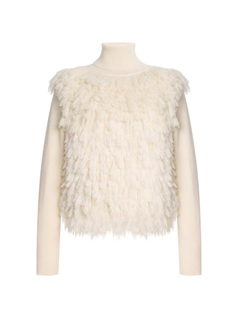 The Chapin Furry Cashmere Sweater ivory