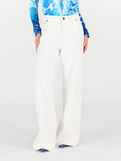 Wide Leg Denim Trousers