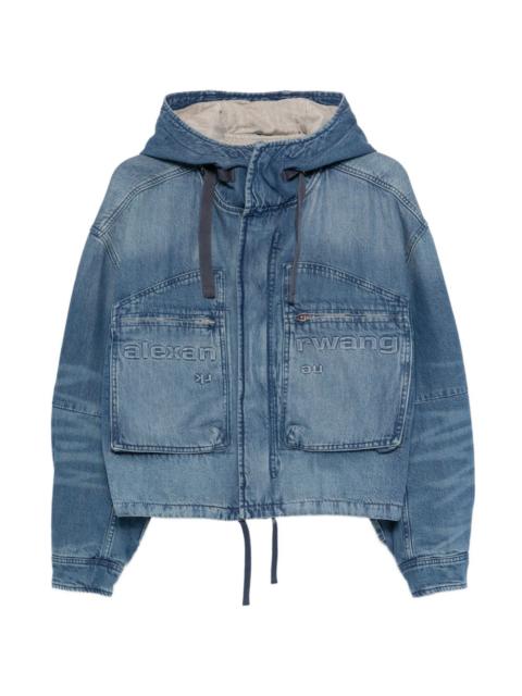 hooded denim jacket