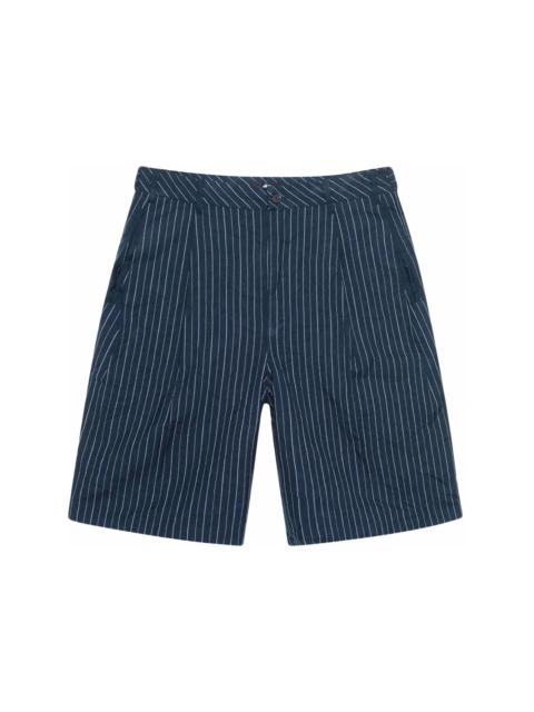 Stussy Wrinkled Stripe Volume Pleated Short Navy