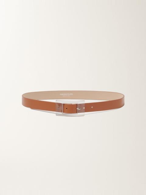 Calf leather belt
