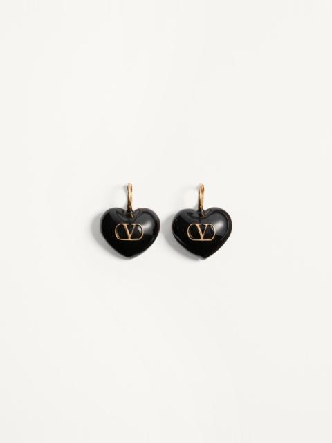 COEUR ROYAL EARRINGS IN METAL AND ENAMEL