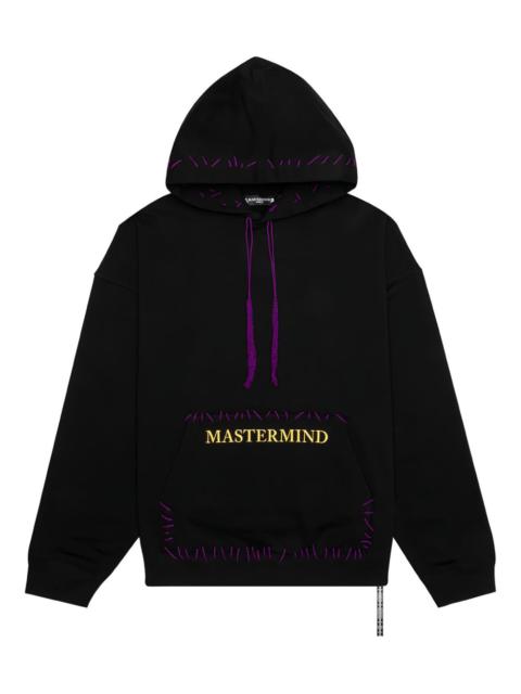 hand-stitched embroidered-logo hoodie